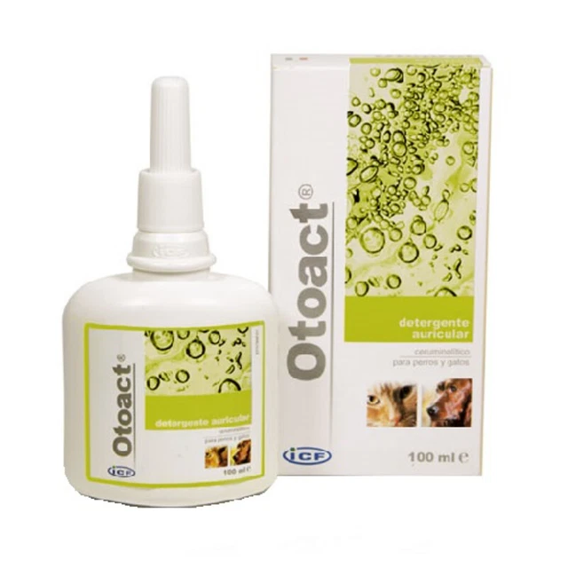FATRO OTOACT Detergente Auricular Cerumenolítico para Perros y Gatos, 100 ml