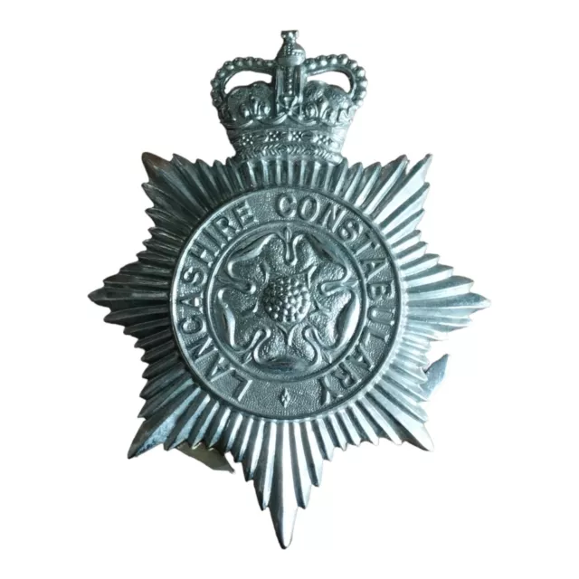 Genuine Lancashire Constabulary Police Obsolete Police Helmet Badge- Ref M/132