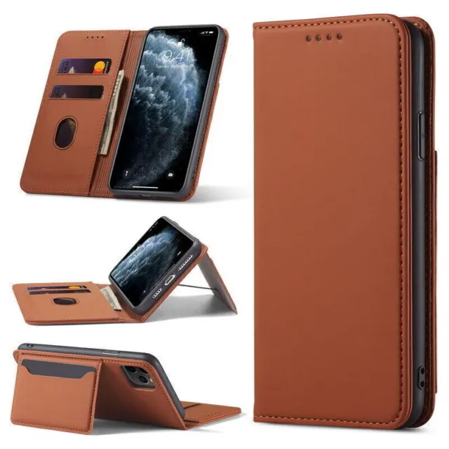 Magnetic PU Leather Phone Case Cover Flip Wallet For iPhone 12/12 Pro/12 Pro Max