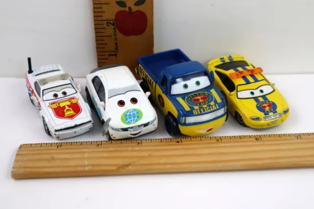 Lot of 4 Disney Pixar Cars Race Official / Official Pace Car Diecast Vehicle Toy