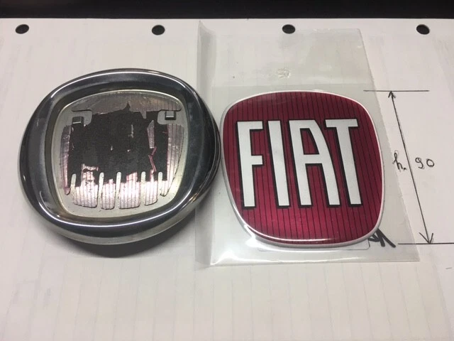 Adesivo 3D Logo Fiat Anteriore E Posteriore Per Fiat 500 - Design Tridimensionale E Flessibile, Colore Rosso - Foto 5