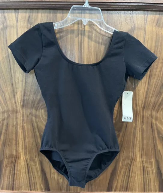 Bloch Women's Black Cavalier Basic Short Sleeve Bodysuit Size Small NWT