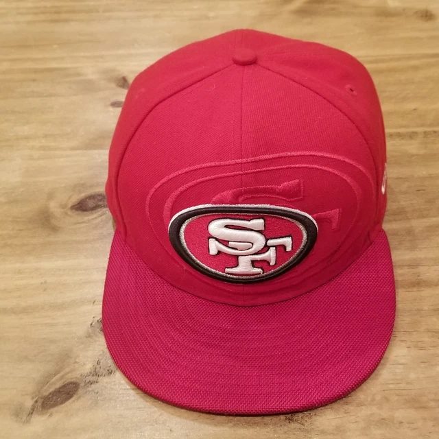 San Francisco 49ers Hat Cap New Era 7 1/2 Fitted Red 59Fifty Big Logo NFL