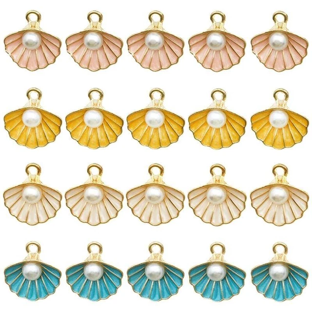 Ocean Theme Enamel Bracelet Necklace Set - 20 Charms Pendants Jewelry Lot