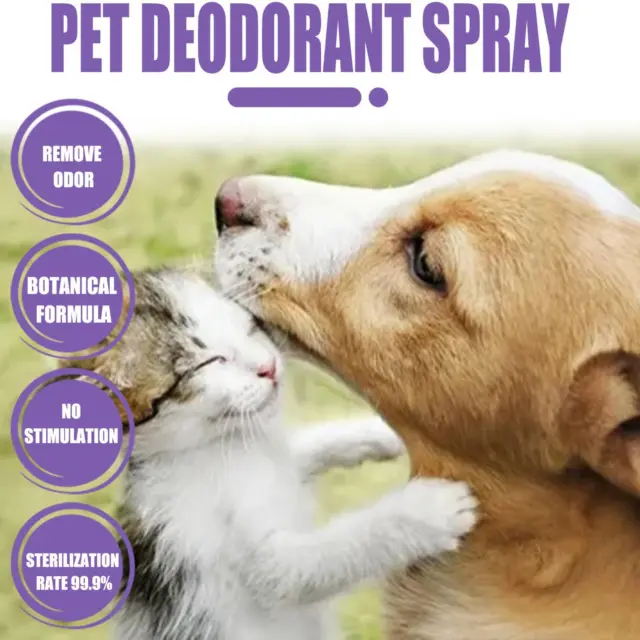 50 ml desodorante para mascotas spray gato olor corporal heces desodorante S S4F9