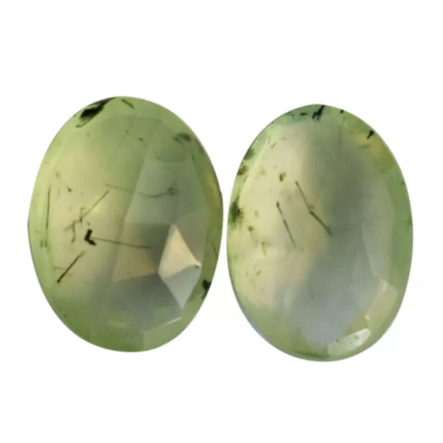 10 Cts Véritable Prehnite Africaine Pierre Précieuse En Vrac Ovale À Facettes