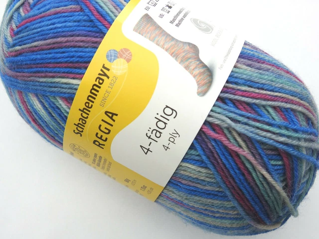 (85,00€/kg) *4-fädig color* 4 fach Regia Sockenwolle 50g Knäuel, Farbe 1107