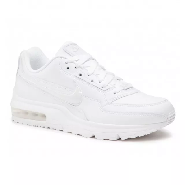 Scarpe Nike Air Max Ltd 3 Sneakers Leather da Uomo in Pelle Bianche Total White