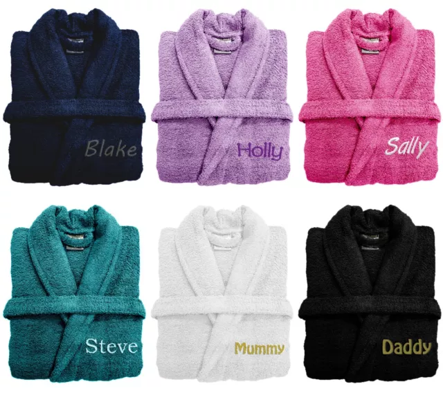 PERSONALISED Womens Ladies Super Soft Dressing Gown Robe Bathrobe - GIFT PRESENT