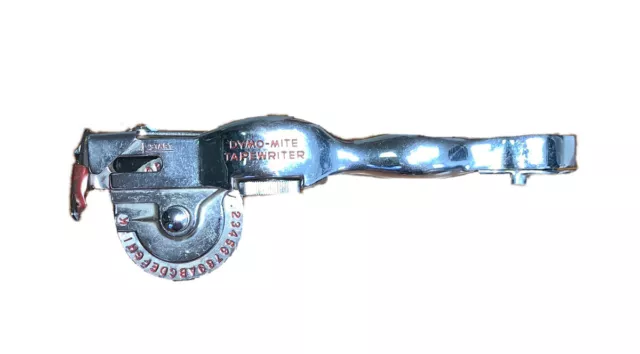 DYMO DYMO-MITE TAPEWRITER Vintage Chrome Hand Embossing Label