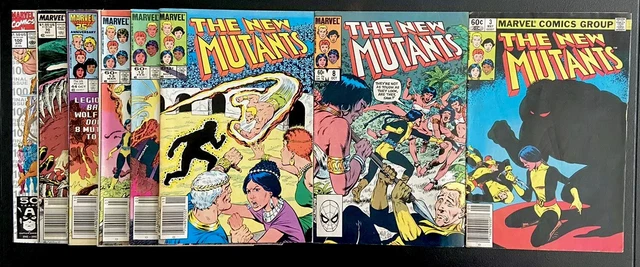 * New Mutants #3 #8 #9 #12 #13 #44 #70 #100 Marvel Comic lot of 8