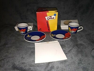 Barts The Simpsons Espresso Cup And Saucer Coffee Set Bart Simpson Collectibles 