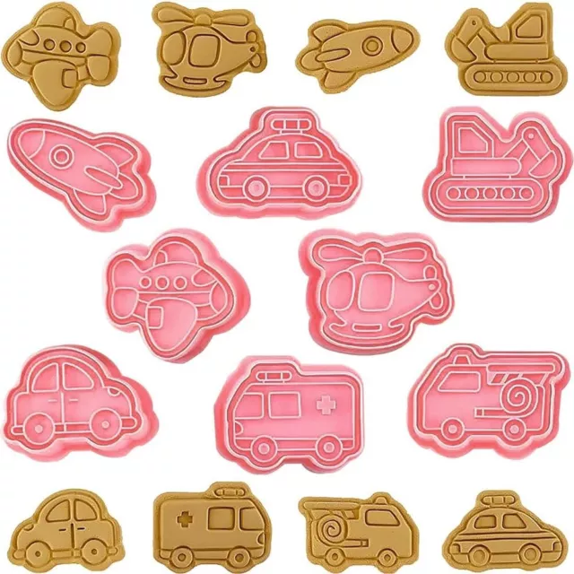 8Pcs/Set 3D Cookie Cutters  for Biscuit Fondant Pastry Baking