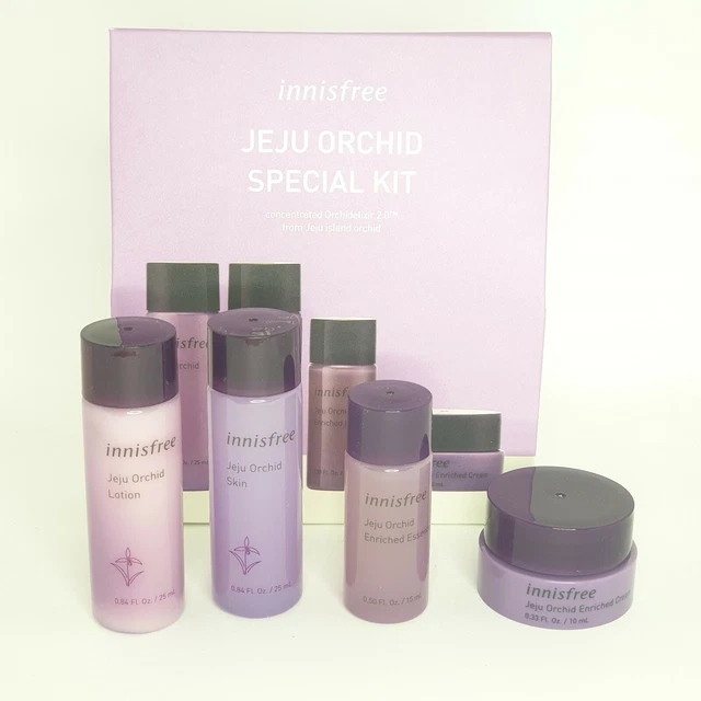 INNISFREE JEJU ORCHID SPECIAL KIT 4 Items Samples Travel Set Korean Cosmetic