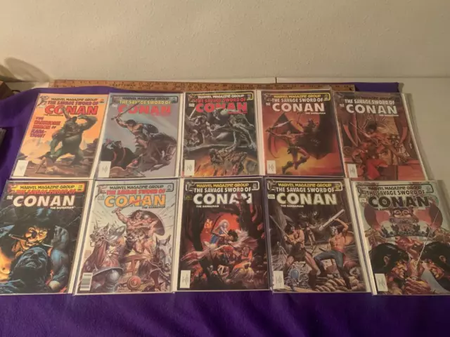 The Savage Sword of Conan 10 book lot 84 thru 95 F to NM