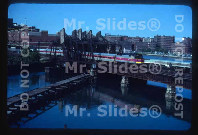 Original Slide MBTA Boston F40PH 1002 Action Boston MA 1980