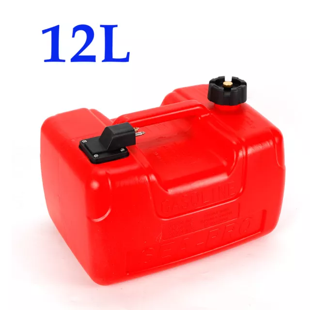 12L Oil Tank 3.2 Gallon Outboard Boat Fuel Gas Tank for Marine Outboard Motor