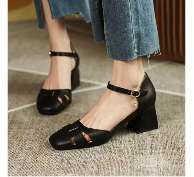 SANDALI DONNA TACCO comodo 5.5 cm nero chiusi eleganti pelle sintetica 30793 EUR 56 00 PicClick IT