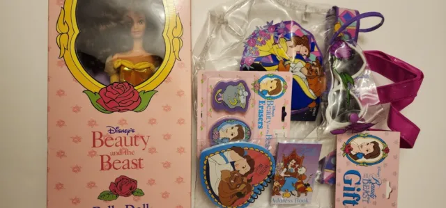 ENTIRE VINTAGE SET of Disney Beauty And The Beast Belle Doll 90’s  BRAND NEW