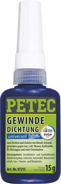 PETEC Gewindedichtung Gewindedichtmittel Blau 15g