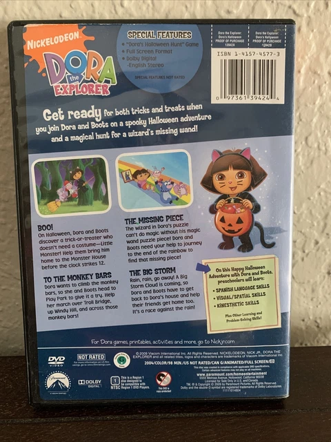 NICK JR. DORA the Explorer- Dora's Halloween DVD 2009 Children’s ...