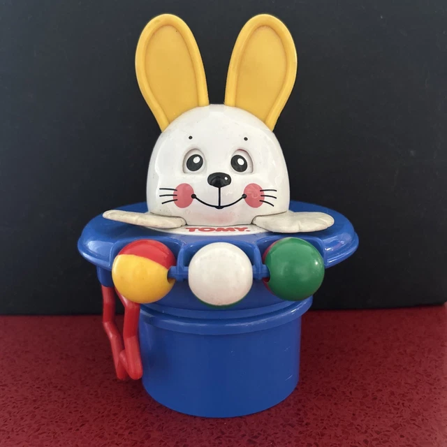 Jeu à Remontoir Vintage TOMY – Lapin Skieur – Modèle A‑43 – Occasion – Jouet Mécanique