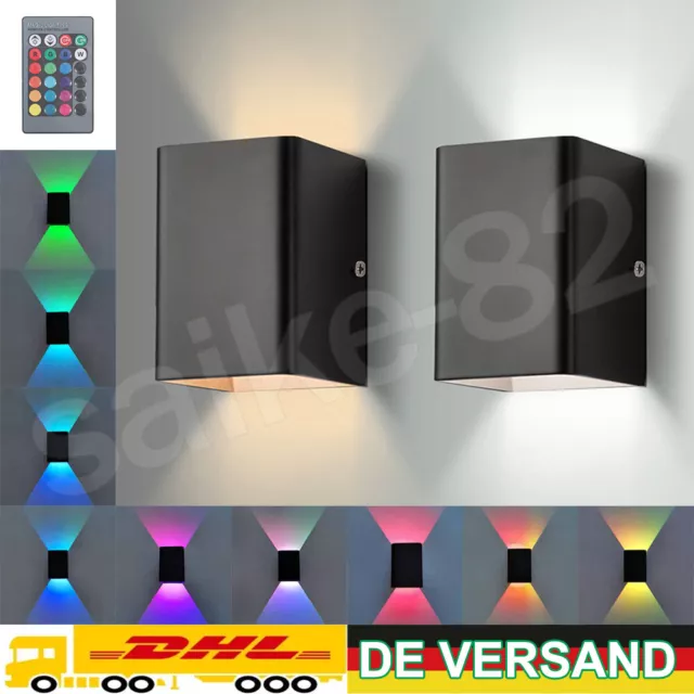 Cube Würfel LED Wandleuchte RGB Wandlampe Up Down für außen/innen Wasserdicht 5W