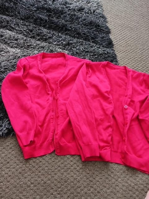 Girls Red School Cardigan Bundle Age 7-8 Years George Uniform