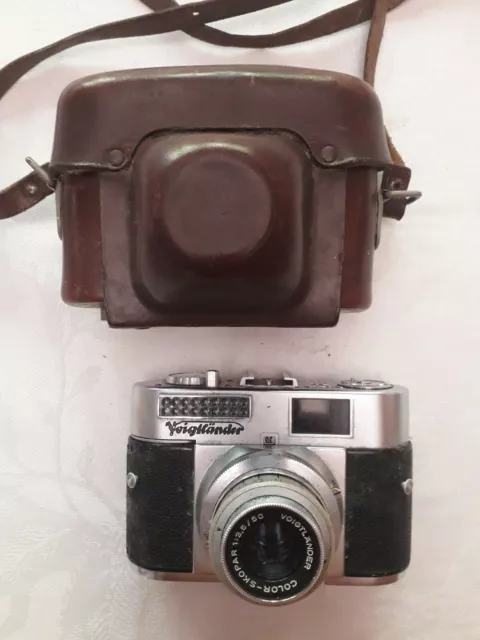 Appareil photo vintage ancien Voigtländer VITO BLcolor skopar étui cuir 1:3.5/50