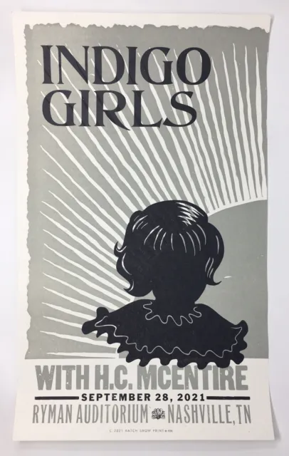 INDIGO GIRLS w H.C. McENTIRE 9-28-2021 Hatch Show Print Poster Ryman Nashville