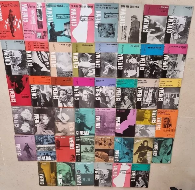 L'AVANT SCENE CINEMA: lot de 47 numéros de 1962 à 1978. bel état