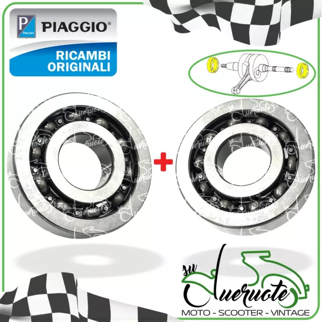 Kit Revisione Albero Motore 2 Cuscinetti Di Banco Per Moto Scooter 50 2T Piaggio