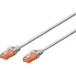 10x Patchkabel DIGITUS RJ45 U/UTP Cat6 10.00m grau Hebelschutz