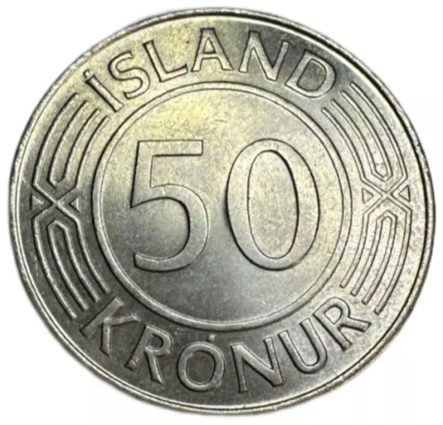 Iceland 50 Krónur 1980 KM19 AUNC Coin