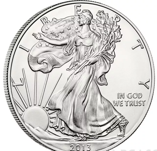 1 Troy Oz 999 Silver 2013 American Eagle Walking Liberty Bullion Coin