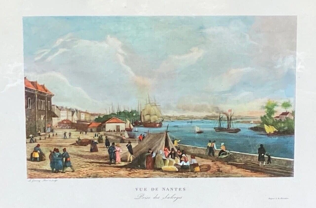 Engraving By Ambroise Louis Garneray Vue De Nantes Take Des Salorges L1741