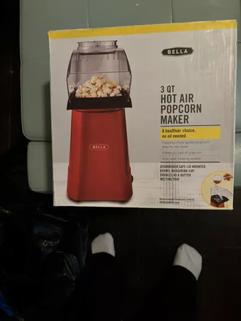  Bella Hot Air Popcorn Maker, a Healthier Choice, No