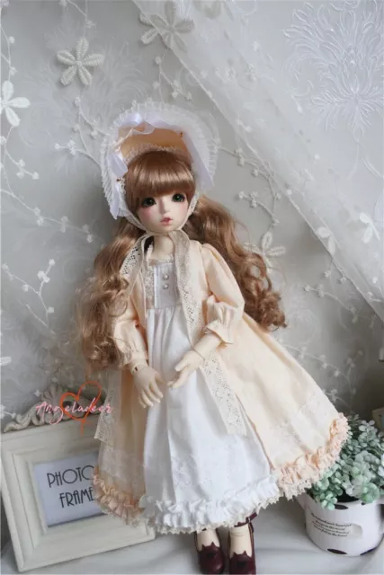 OB22/24 1/6 1/4 1/3 BJD/Blythe Oufit Doll Clothes Lolita Nude Dress+Gown+Bonnet