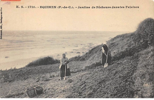 62 - EQUIHEN - SAN55462 - Jardins de Pêcheurs dans la falaises - Agriculture