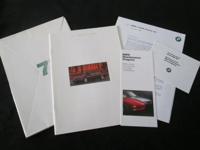 1993 BMW 7 Series E32 US Portfolio Brochure 740i 740iL V8 750iL V12 Catalog Set