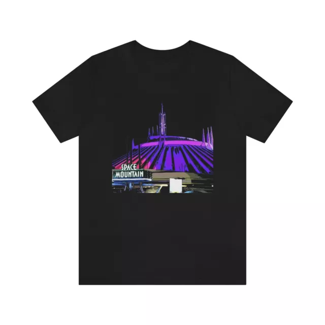 Unisex Jersey Short Sleeve Tee Painting of Disneyland ~SPACE MOUNTAIN Ride