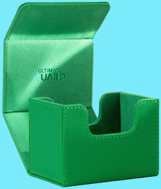 ULTIMATE GUARD MONOCOLOR GREEN 100+ SIDEWINDER DECK CASE Card Storage Box ccg