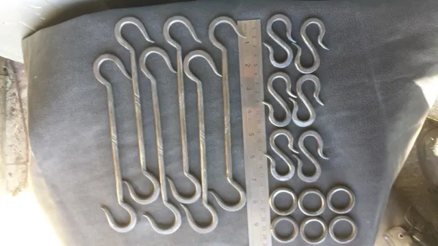 18 pce Set 'S'Hook+Rings+Large Hooks Multipurpose Garden Iron Blacksmith Chain