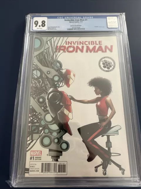 Invincible Iron Man #1 C McKone 1:10 Steam Variant CGC 9.8 2017 Riri Williams