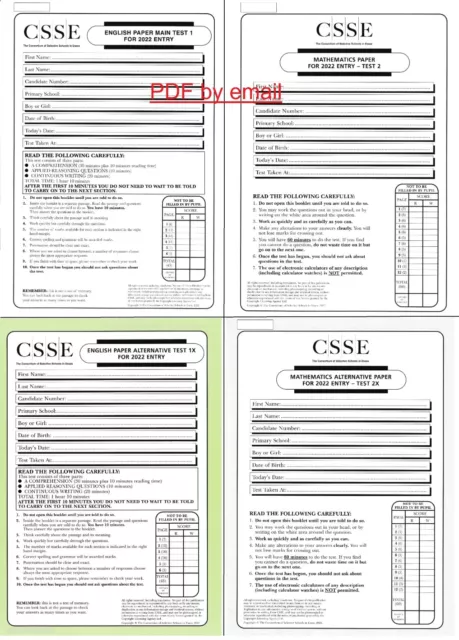 (4) [NEW] CSSE 11+ Actual Paper Actual English Maths 2022 Main Day + Monday PDF