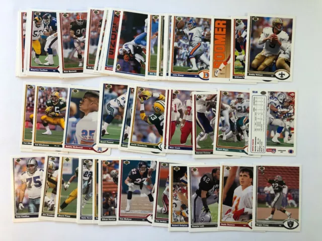 Upper Deck 1991 American Football NFL Trading card base set single cards