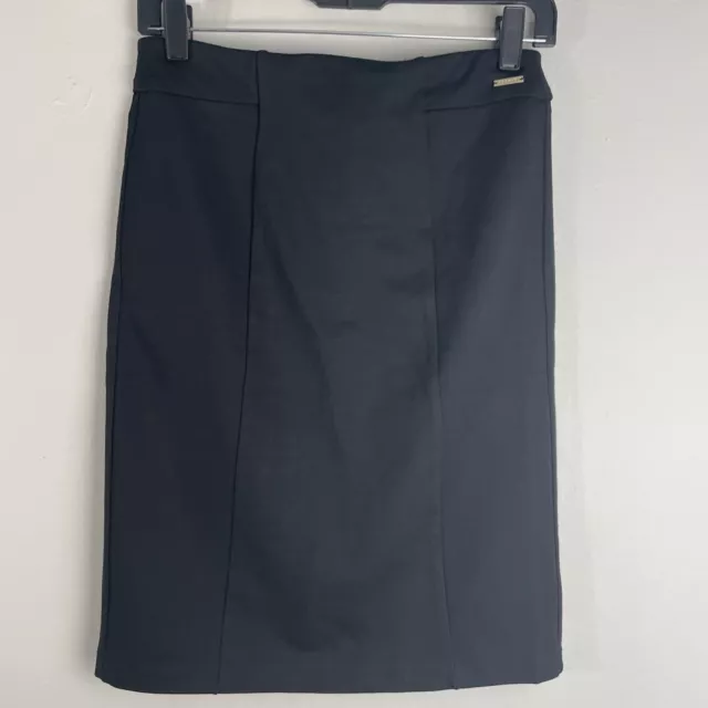 T Tahari Women’s Tummy Control Stretchy Pull On Black Pencil Skirt Size XS