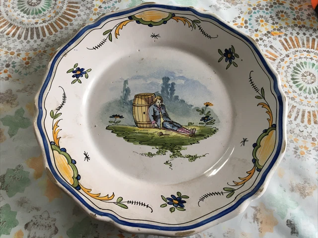 ANCIENNE ASSIETTE EN faience - Décor Moustiers EUR 10,00 - FR