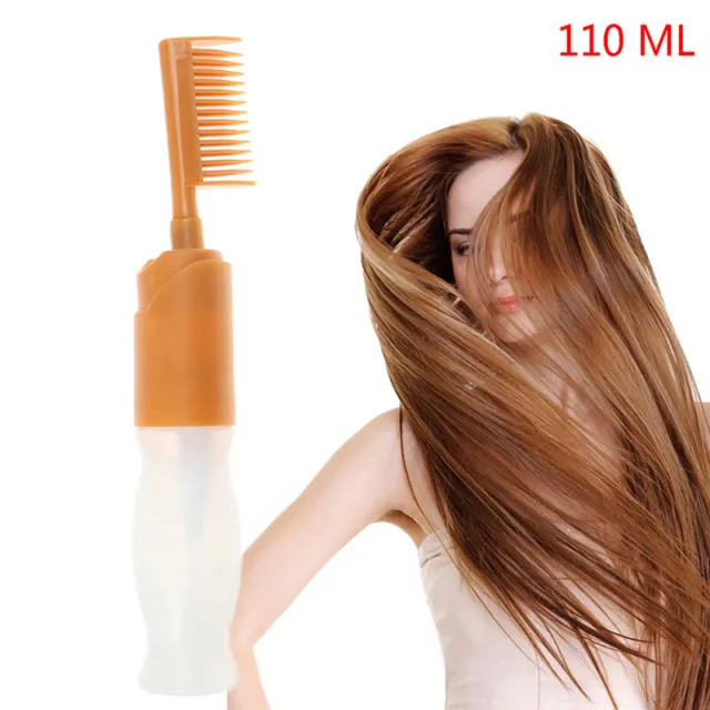 110ML Hair Dye Refillable Bottle Applicator Comb Dispensing Salon Styling T-wf