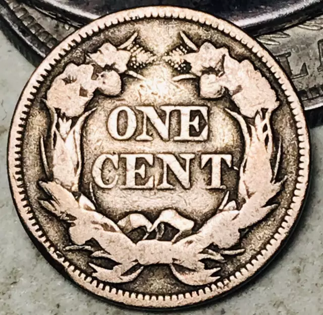 1858 Flying Eagle Cent One Penny 1C Small Letters Civil War Era US Coin CC18153